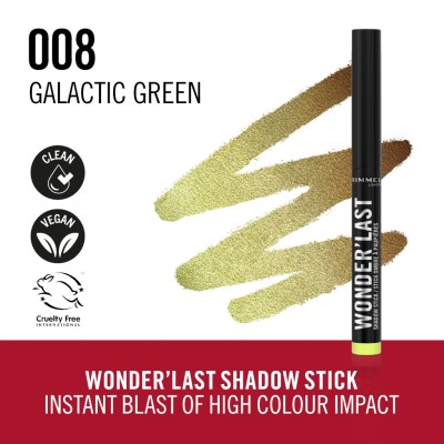 1 - Rimmel Wonder'Last Shadow Stick 008 Galactic Green 1.64g