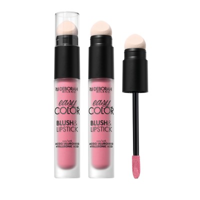 1 - Deborah Milano Easy Color Blush & Lipstick Cold Rose 02