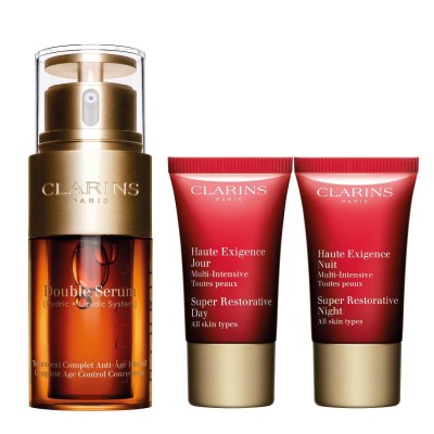 1 - Clarins Double Serum & Super Restorative Set 3 pcs