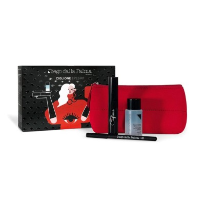 1 - Diego dalla Palma Ciglione Mascara Kit + Pochette + Struccante Bifasico + Matita 01 11 ml + 150 ml + 1.83 g