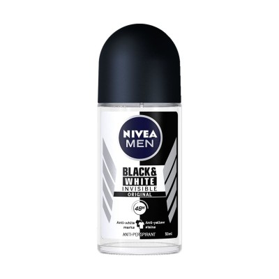 1 - NIVEA BLACK & WHITE Uomo Deodorante roll-on 50 ml 1 pz