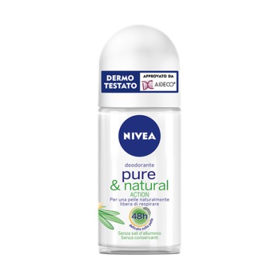 1 - NIVEA Pure & Natural Roll-on, 50 ml