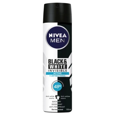 1 - NIVEA Black & White Invisible Active Spray 150 ml