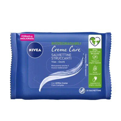 1 - NIVEA CREME CARE SALVIETTINE STRUCCANTI VISO 25PZ