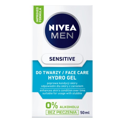 1 - NIVEA Łagodzący Żel Do Twarzy Sensitive gel per viso 50 ml Uomo