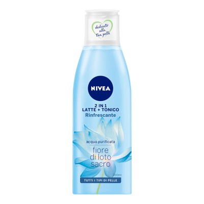 1 - NIVEA 2 in 1 Latte Detergente + Tonico Fiore Di Loto Sacro 200 ml