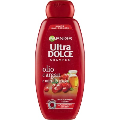 1 - Garnier Ultra Dolce Olio di Argan & Mirtillo Rosso Women Non-professional Shampoo 400 ml
