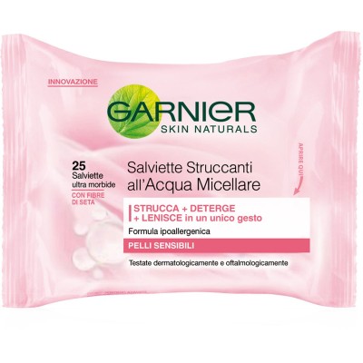 1 - Garnier Salviette Struccanti all'Acqua Micellare 25 salviette