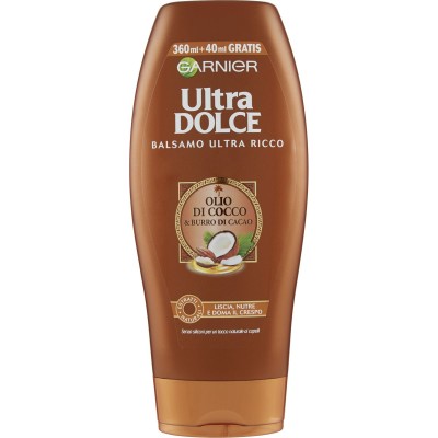 1 - Garnier Ultra Dolce Olio di Cocco & Burro di Cacao Non-professional hair conditioner 400 ml Women