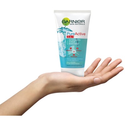 1 - Garnier Pure Active 3 In 1 Cleansing gel Women 150 ml