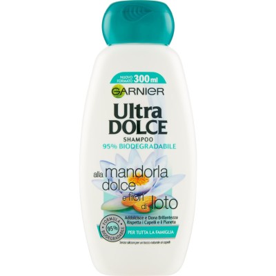 1 - Garnier Ultra Dolce Mandorla dolce e fiori di Loto Unisex Non-professional Shampoo 300 ml