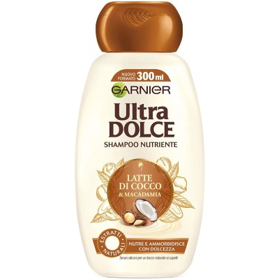 1 - Garnier Ultra Dolce Shampoo Nutriente Latte di Cocco e Macadamia 300ml