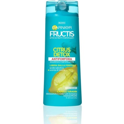 1 - Garnier Fructis Shampoo per capelli Antiforfora Citrus Detox, 250 ml