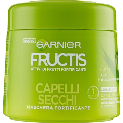 1 - Garnier Maschere per capelli Fructis – Capelli secchi o sciupati, 300 ml