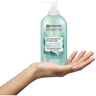 1 - Garnier Skinactive Gel Detergente Rivitalizzante con Aloe Vera 200ml
