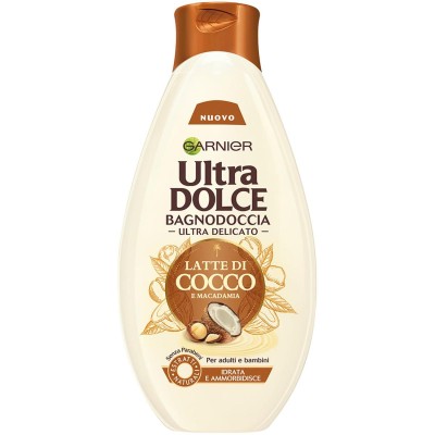 1 - Garnier Ultra Dolce Latte di Cocco e Macadamia shower gel 500ml