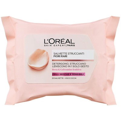 1 - L’Oréal Paris Fiori Rari Salviette Struccanti Pelli Secche e Sensibili 25pcs