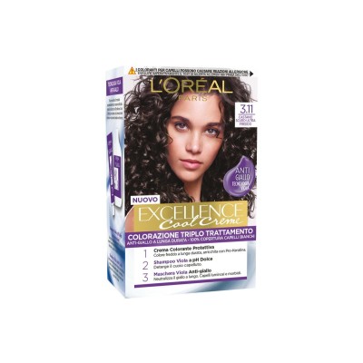 1 - L’Oréal Paris Excellence Cool Crème, 3.11 Castano Scuro Ultra Freddo