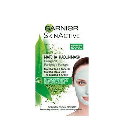 1 - Garnier Skinactive Face Matcha + Kaolin Face Mask Maschera detergente Donna 8 ml Crema (colore)