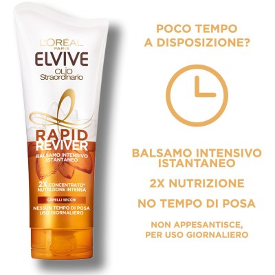 1 - L’Oréal Paris Elvive Rapid Reviver Olio Straordinario, 180 ml