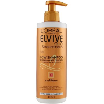 1 - L’Oréal Paris Elvive Low Shampoo Olio Straordinario, 400 ml