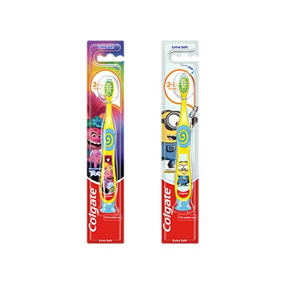 1 - Colgate Minions&Trolls Zahnbürste 2-6 spazzolino da denti Multicolore Bambino