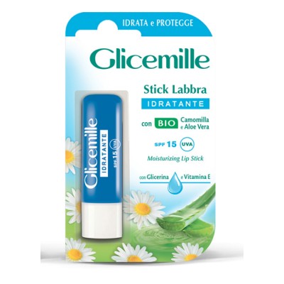 1 - Glicemille Stick Labbra Bio Idratante SPF 15 Camomilla & Aloe Vera 5.5ml