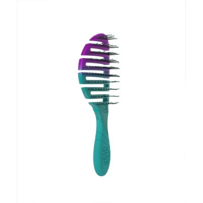 1 - Wet Brush Pro Flex Dry Ombre Adulto Spazzola piatta Porpora, Colore foglia di tè 1 pz