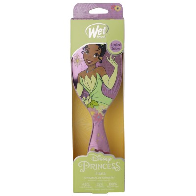 1 - Wet Brush Original Detangler Disney Princess Tiana Bambini Spazzola piatta Multicolore, Porpora 1 pz