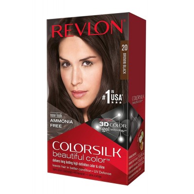 1 - Revlon ColorSilk Beautiful Color 20 Brown Black