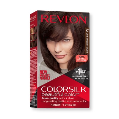 1 - Revlon ColorSilk Beautiful Color 32 Dark Mahogany Brown