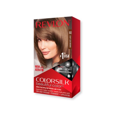 1 - Revlon ColorSilk Beautiful Color 50 Light Ash Brown