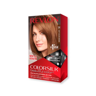 1 - Revlon ColorSilk Beautiful Color 54 Light Golden Brown