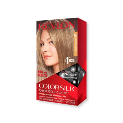 1 - Revlon ColorSilk Beautiful Color 60 Dark Ash Blonde