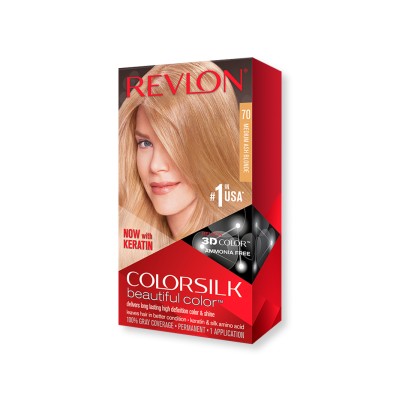 1 - Revlon ColorSilk Beautiful Color 70 Medium Ash Blonde