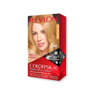 1 - Revlon ColorSilk Beautiful Color 74 Medium Blonde