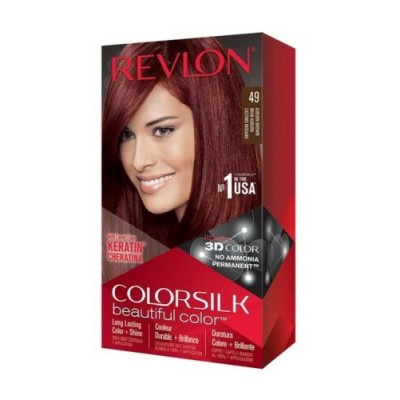 1 - Revlon ColorSilk Beautiful Color 49 Auburn Brown