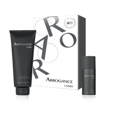 1 - Arrogance Uomo Hair & Body Shampoo 400 ml Spray Deodorant 150 ml