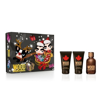 1 - Dsquared2 Wood Pour Homme Eau De Toilette 50ml + Gel Doccia 50ml + Balsamo Dopobarba 50ml