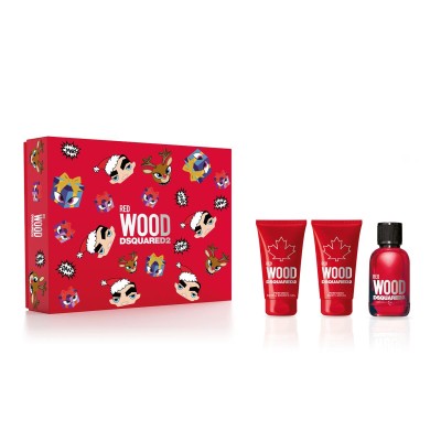 1 - Dsquared2 Red Wood Eau De Toilette 50ml + Gel Doccia 50ml + Lozione Corpo 50ml