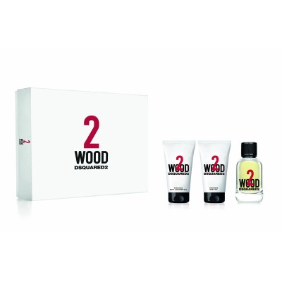 1 - Dsquared2 2Wood 2Wood Eau De Toilette 50ml + Gel Doccia 50ml + Gel per Corpo 50ml