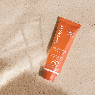 1 - Lancaster Sun Sensitive Latte Fluido Viso Privo Di Oli SPF 50 50ml