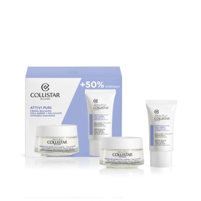 1 - Collistar Cofanetto Attivi Puri Balsamo Collagene 50ml + Malachite 50ml