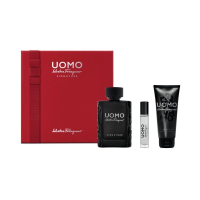 1 - Salvatore Ferragamo Uomo Signature Holiday Kit (100ml EDP + 100ml SSG + 10ml Purse Spray)