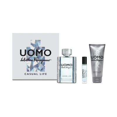 1 - Salvatore Ferragamo Uomo Casual Life Kit (100ml EDT + 100ml SSG + 10ml Purse Spray)