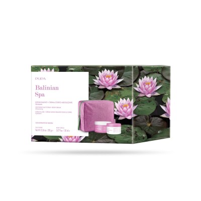 1 - PUPA Milano Balian Spa Kit 3: Soothing Salt Scrub 350g + Soothing Concentrated Body Cream 150ml + Cosmetics bag