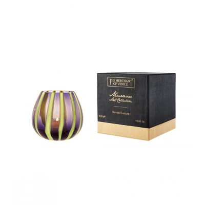 1 - The Merchant Of Venice Lanterna String Pisello E Pervinca + 4 Tea Light