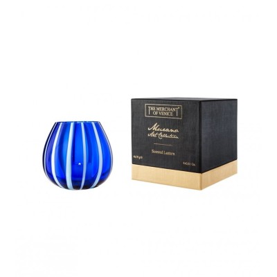 1 - The Merchant Of Venice String Scented Lanter Light Blue And Dark Blue With 4 Tea Lights