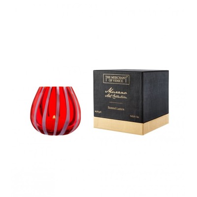 1 - The Merchant Of Venice String Scented Lanter Blueberry Tint And Red With 4 Tea Lights