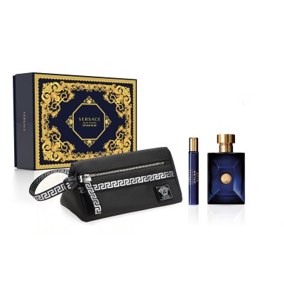 1 - Versace Dylan Blue Eau De Toilette 100ml + Travel Spray 10ml + Black Trousse